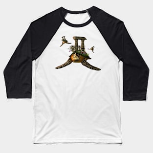 Fantasy turtles with flowers and ruin Baseball T-Shirt